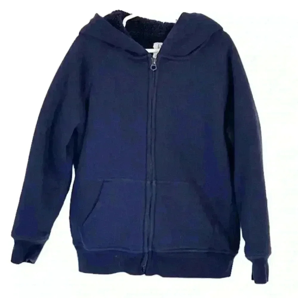 NWOT Gap Sherpa Lined‎ Hoodie Unisex | Navy Blue | SZ S